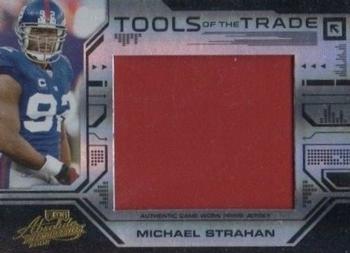 2008 Playoff Absolute Memorabilia - Tools of the Trade Material Oversize Black #TOTT 13 Michael Strahan Front