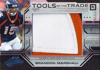 2008 Playoff Absolute Memorabilia - Tools of the Trade Material Oversize Black Spectrum #TOTT 49 Brandon Marshall Front