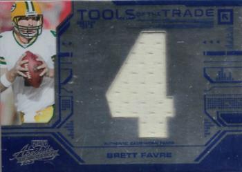2008 Playoff Absolute Memorabilia - Tools of the Trade Material Oversize Jersey Number Blue #TOTT 2 Brett Favre Front