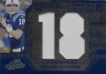2008 Playoff Absolute Memorabilia - Tools of the Trade Material Oversize Jersey Number Blue #TOTT 7 Peyton Manning Front