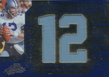 2008 Playoff Absolute Memorabilia - Tools of the Trade Material Oversize Jersey Number Blue #TOTT 22 Roger Staubach Front