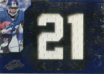 2008 Playoff Absolute Memorabilia - Tools of the Trade Material Oversize Jersey Number Blue #TOTT 24 Tiki Barber Front