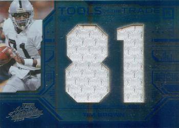 2008 Playoff Absolute Memorabilia - Tools of the Trade Material Oversize Jersey Number Blue #TOTT 26 Tim Brown Front