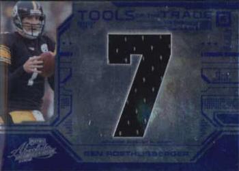 2008 Playoff Absolute Memorabilia - Tools of the Trade Material Oversize Jersey Number Blue #TOTT 28 Ben Roethlisberger Front