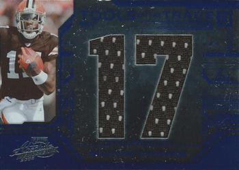 2008 Playoff Absolute Memorabilia - Tools of the Trade Material Oversize Jersey Number Blue #TOTT 39 Braylon Edwards Front