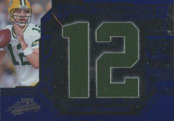 2008 Playoff Absolute Memorabilia - Tools of the Trade Material Oversize Jersey Number Blue #TOTT 66 Aaron Rodgers Front
