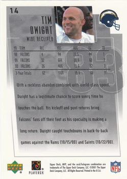 2001 Upper Deck MVP #14 Tim Dwight Back