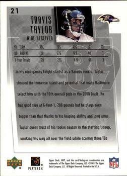 2001 Upper Deck MVP #21 Travis Taylor Back
