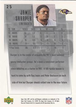 2001 Upper Deck MVP #25 Jamie Sharper Back