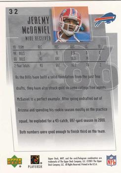2001 Upper Deck MVP #32 Jeremy McDaniel Back
