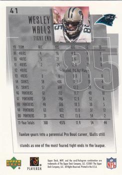 2001 Upper Deck MVP #41 Wesley Walls Back