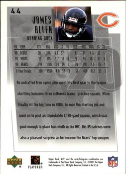 2001 Upper Deck MVP #44 James Allen Back