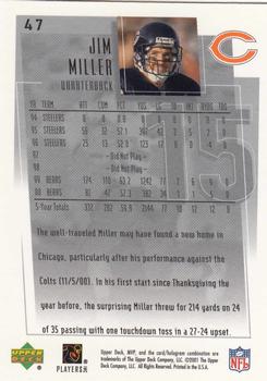 2001 Upper Deck MVP #47 Jim Miller Back