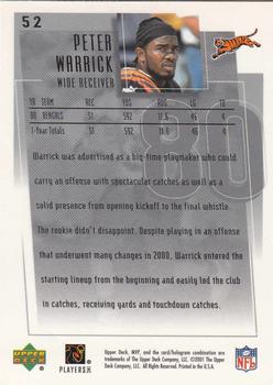 2001 Upper Deck MVP #52 Peter Warrick Back