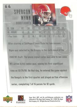 2001 Upper Deck MVP #64 Spergon Wynn Back