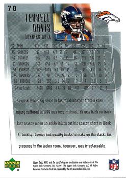 2001 Upper Deck MVP #78 Terrell Davis Back