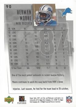 2001 Upper Deck MVP #90 Herman Moore Back