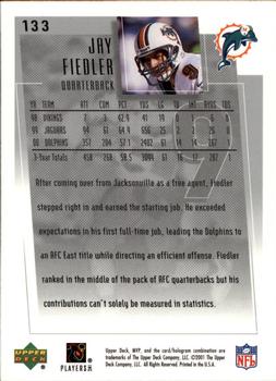 2001 Upper Deck MVP #133 Jay Fiedler Back