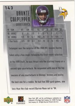 2001 Upper Deck MVP #143 Daunte Culpepper Back