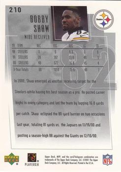 2001 Upper Deck MVP #210 Bobby Shaw Back