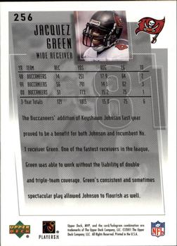 2001 Upper Deck MVP #256 Jacquez Green Back