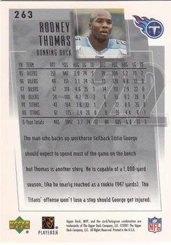 2001 Upper Deck MVP #263 Rodney Thomas Back