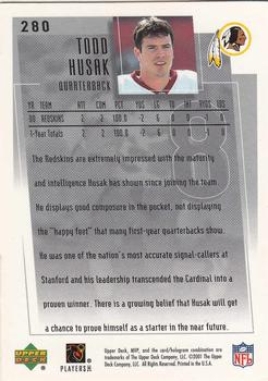 2001 Upper Deck MVP #280 Todd Husak Back