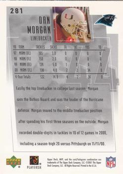 2001 Upper Deck MVP #281 Dan Morgan Back