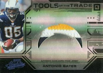 2008 Playoff Absolute Memorabilia - Tools of the Trade Material Oversize Team Logo Black #TOTT 33 Antonio Gates Front