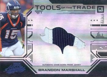 2008 Playoff Absolute Memorabilia - Tools of the Trade Material Oversize Team Logo Black #TOTT 49 Brandon Marshall Front