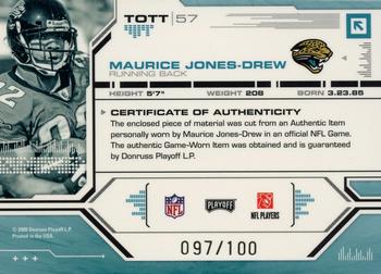 2008 Playoff Absolute Memorabilia - Tools of the Trade Material Red #TOTT 57 Maurice Jones-Drew Back