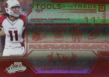 2008 Playoff Absolute Memorabilia - Tools of the Trade Red Spectrum #TOTT 6 Larry Fitzgerald Front