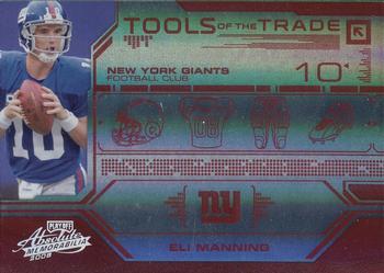 2008 Playoff Absolute Memorabilia - Tools of the Trade Red Spectrum #TOTT 11 Eli Manning Front