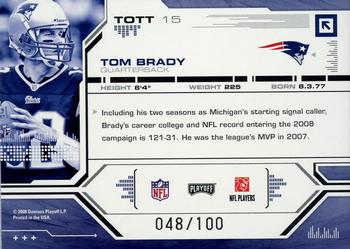 2008 Playoff Absolute Memorabilia - Tools of the Trade Red Spectrum #TOTT 15 Tom Brady Back
