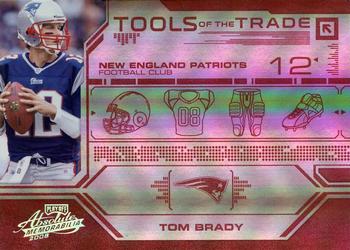 2008 Playoff Absolute Memorabilia - Tools of the Trade Red Spectrum #TOTT 15 Tom Brady Front