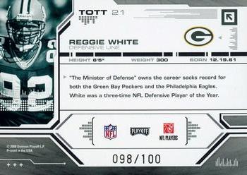 2008 Playoff Absolute Memorabilia - Tools of the Trade Red Spectrum #TOTT 21 Reggie White Back