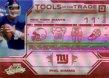 2008 Playoff Absolute Memorabilia - Tools of the Trade Red Spectrum #TOTT 23 Phil Simms Front