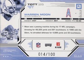 2008 Playoff Absolute Memorabilia - Tools of the Trade Red Spectrum #TOTT 25 Warren Moon Back