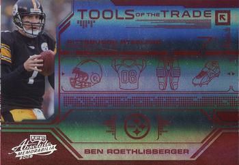 2008 Playoff Absolute Memorabilia - Tools of the Trade Red Spectrum #TOTT 28 Ben Roethlisberger Front