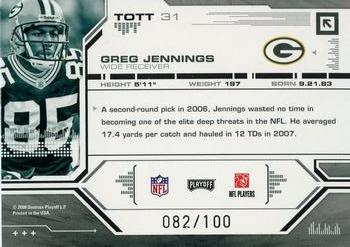 2008 Playoff Absolute Memorabilia - Tools of the Trade Red Spectrum #TOTT 31 Greg Jennings Back