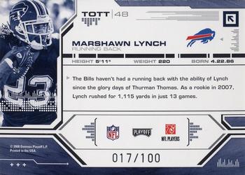 2008 Playoff Absolute Memorabilia - Tools of the Trade Red Spectrum #TOTT 48 Marshawn Lynch Back