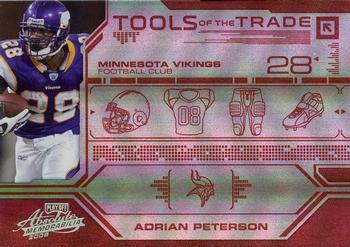 2008 Playoff Absolute Memorabilia - Tools of the Trade Red Spectrum #TOTT 52 Adrian Peterson Front