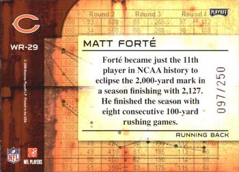 2008 Playoff Absolute Memorabilia - War Room #WR-29 Matt Forte Back