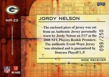 2008 Playoff Absolute Memorabilia - War Room Materials #WR-23 Jordy Nelson Back