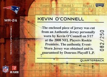 2008 Playoff Absolute Memorabilia - War Room Materials #WR-24 Kevin O'Connell Back