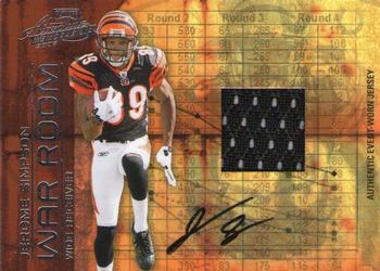 2008 Playoff Absolute Memorabilia - War Room Materials Autographs #WR-19 Jerome Simpson Front
