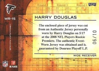 2008 Playoff Absolute Memorabilia - War Room Materials Oversize Jersey Number Prime #WR-15 Harry Douglas Back