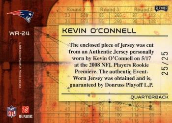 2008 Playoff Absolute Memorabilia - War Room Materials Oversize Prime #WR-24 Kevin O'Connell Back