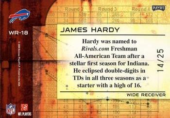 2008 Playoff Absolute Memorabilia - War Room Spectrum #WR-18 James Hardy Back