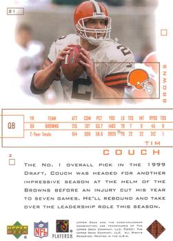 2001 Upper Deck Pros & Prospects #21 Tim Couch Back